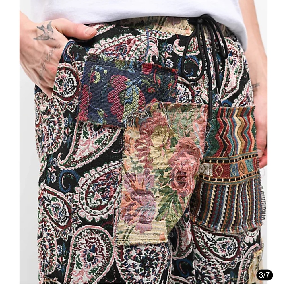 American Stitch Multicolor Patchwork Paisley Pants - image 2